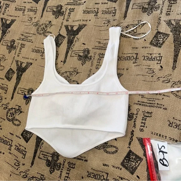 Zara NWT! White Seamless Corset Top Size M-L - Picture 12 of 13